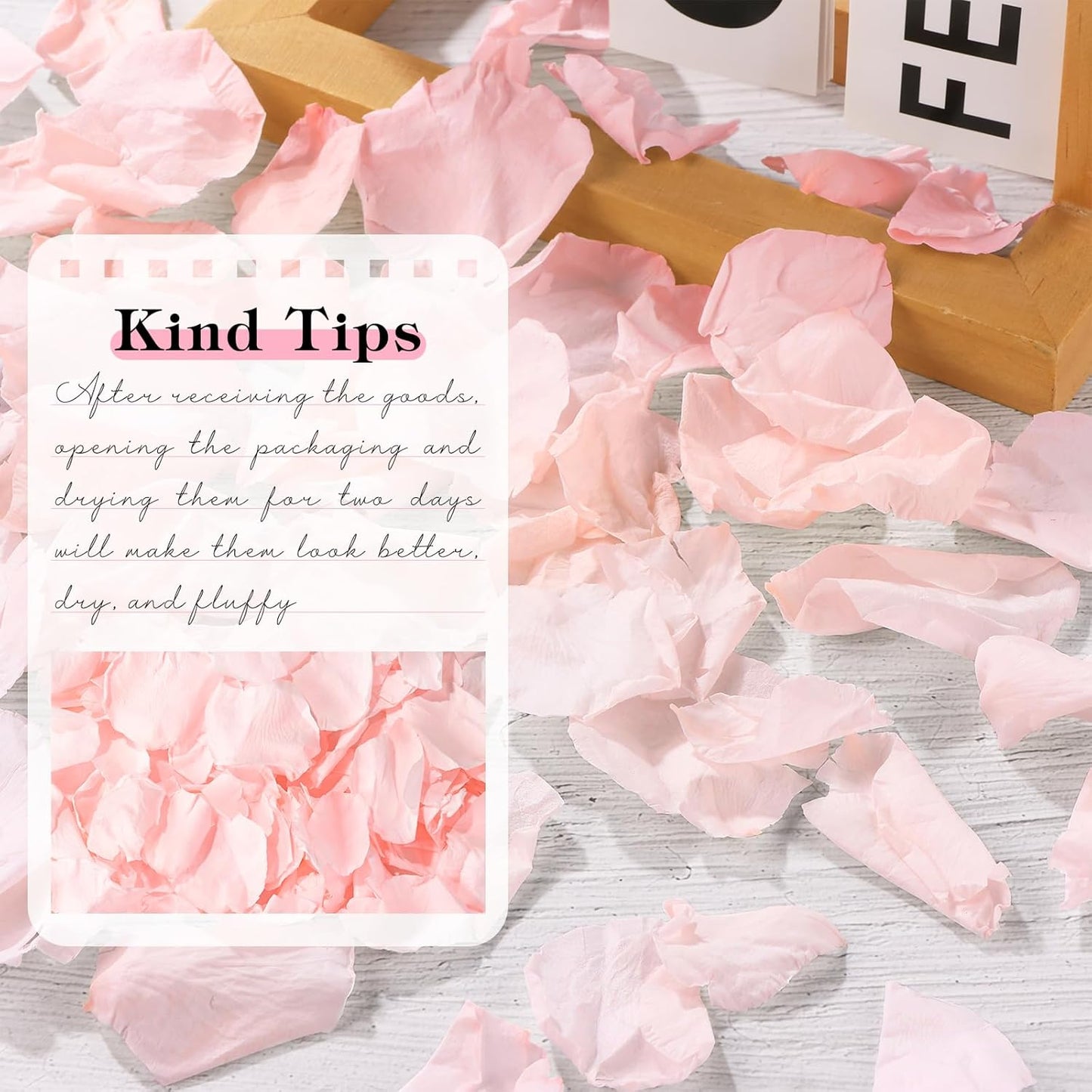 380 Pieces Real Light Pink Rose Petals Dried Rose Flower Petals for Wedding Will You Marry Me, Valentine's Day, Romantic Night,Wedding, Proposal, Anniversary, Event, Party, Special Night Decorations