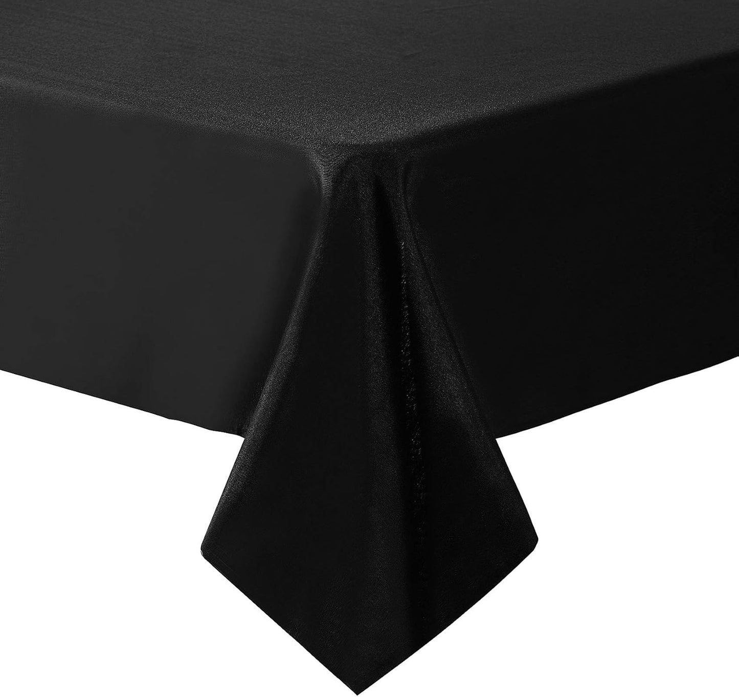Cupuamon Square Tablecloth 52x52 inch Washable Polyester Fabric Table Cloth for Wedding Party Dining Banquet Decoration（52x52,Black）
