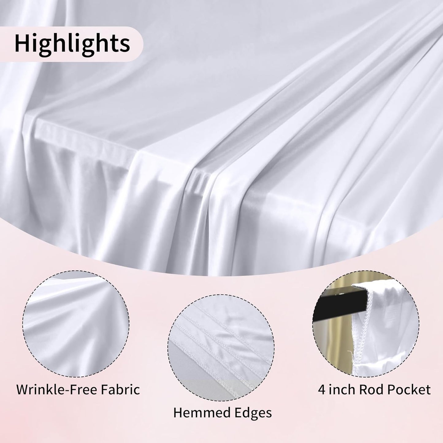 40x10ft Backdrop Curtains for Parties, 8 Panels 5x10ft Photography Backdrop Curtain with Rod Pocket,Backdrop Polyester Background Drapes,Wedding Backdrop Drapes for Birthday Baby Shower Home Decor