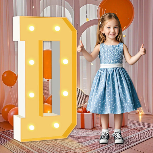 Marquee Letters, 3 Feet Tall Light Up Letters D, Large Marquee Light Up Letter for Birthday Party Decor, LED Letter Light for Wedding Anniversary Event Graduation DIY Decorations