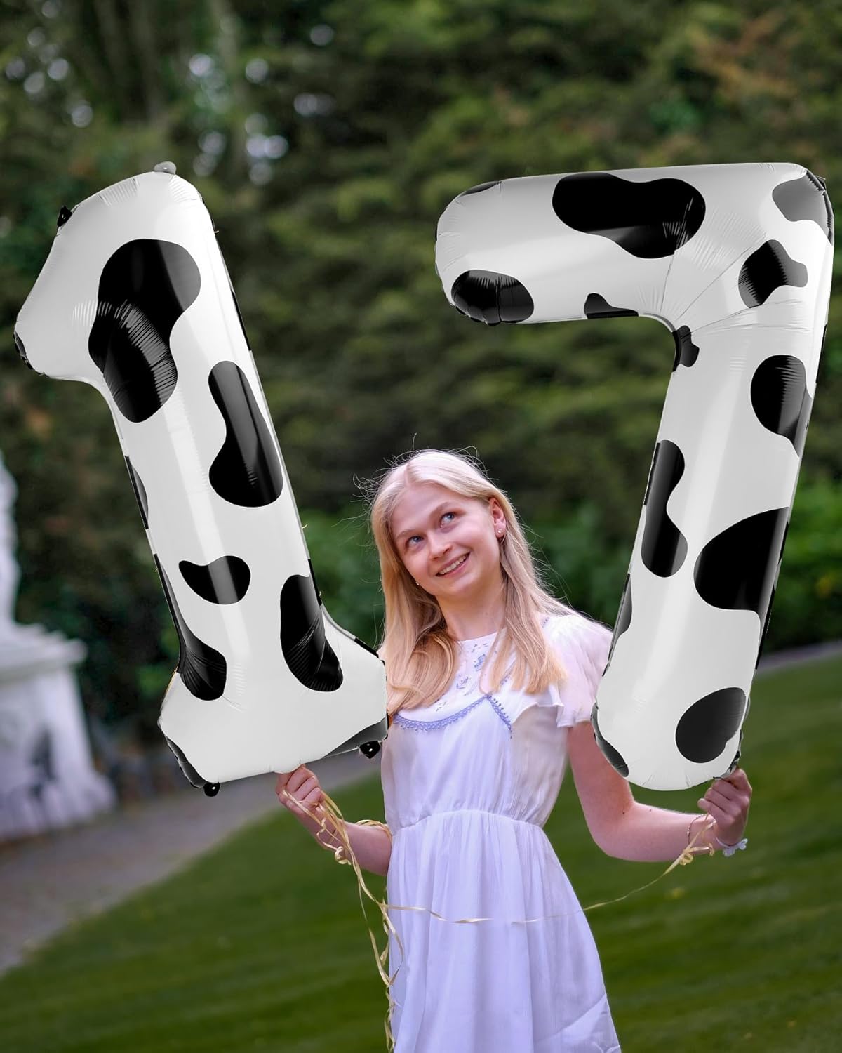 Cow Print Number Balloon Birthday Decorations, 40 inch Number balloon 0-9(Zero-Nine), Cow Balloon for Farm Birthday Party Supplies, Cow Themed birthday party Decorations (Number 1)
