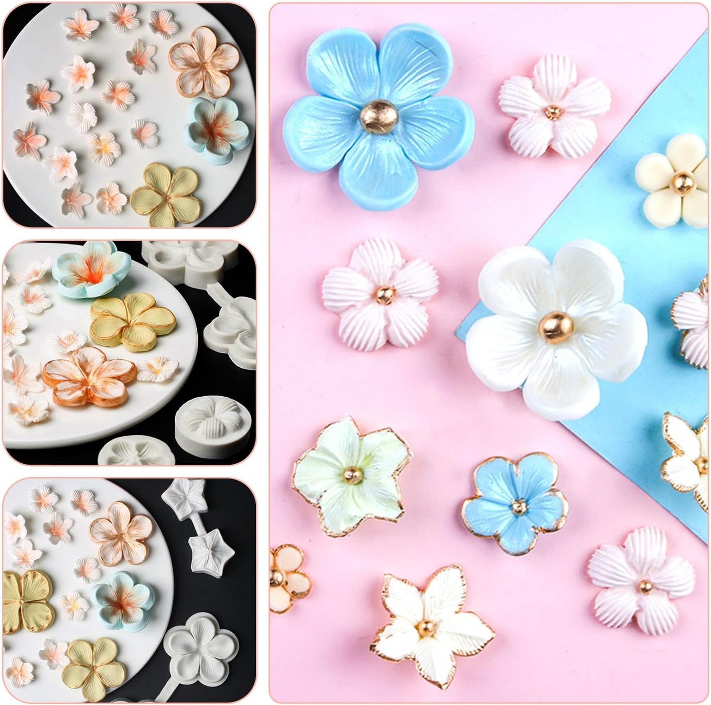 SK Flower Blossom Veiner Fondant Cake Chocolate Sugarcraft Mould Mold Tool 1Pcs (Style 1)