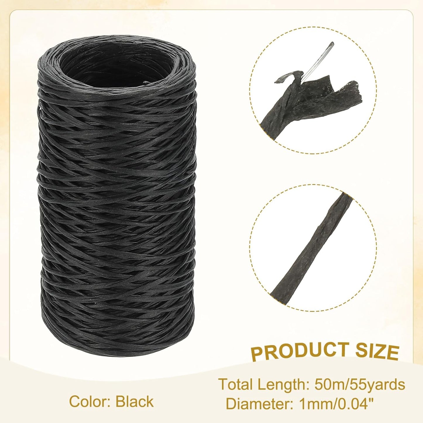 uxcell 164 Feet Floral Wire, 1mm Vine Bind Wire for DIY Crafts Flower Bouquet Christmas Wreaths Black