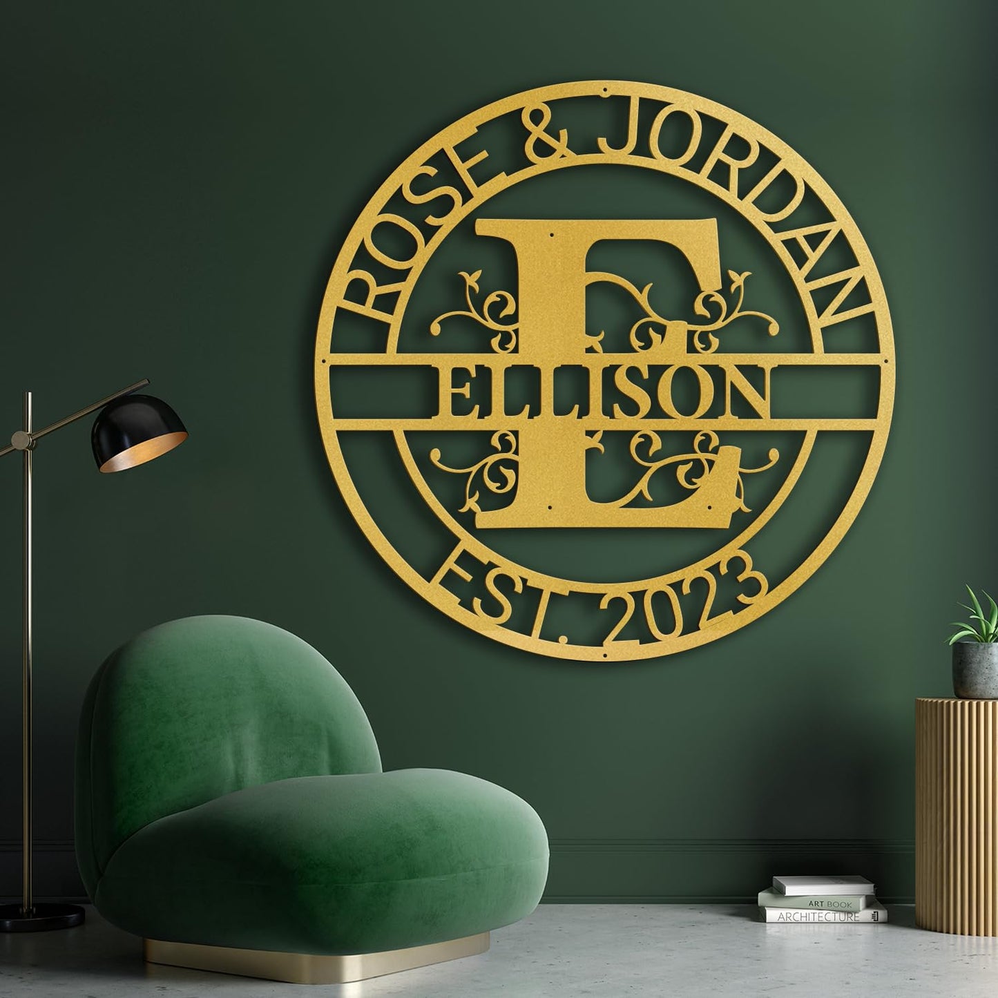 Custom Metal Wall Art Split Letter Monogram Metal Wall Art Last Name Sign Family Name Sign Personalized Wedding Gift Fire Pit Outdoor Decor Cabin