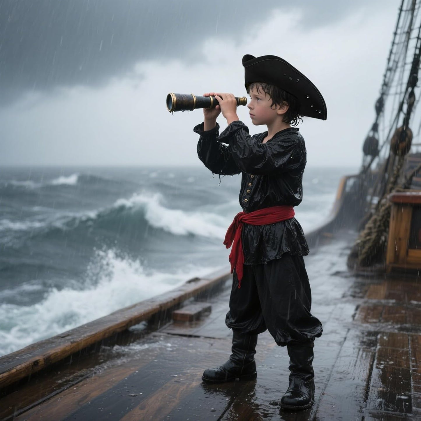 HOMELEX Pirate Hat for Kids Colonial Tricorn Halloween Adult Revolutionary war Costume Accessory