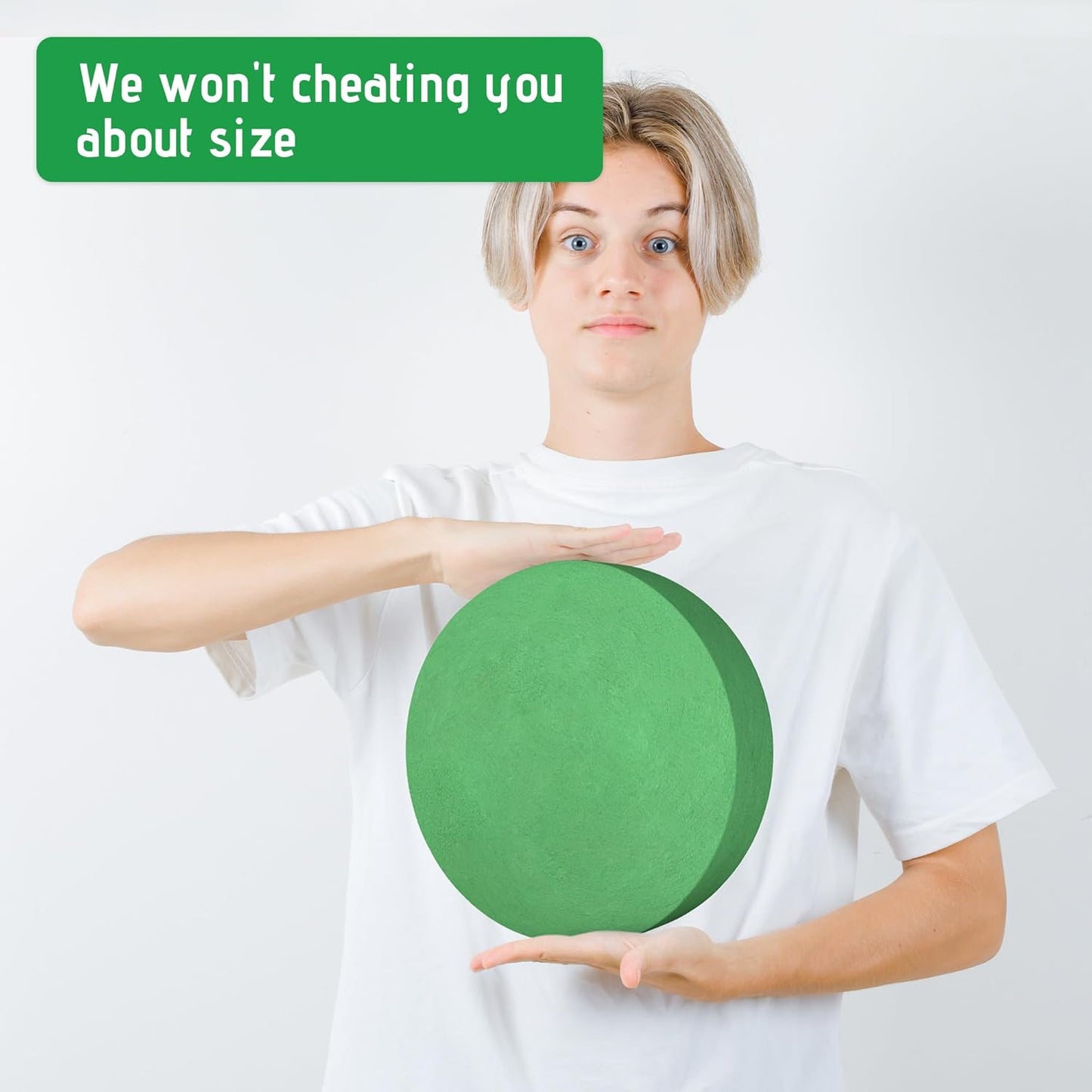 Max Shape 6 Pcs Floral Foam Round Blocks, Large Wet and Dry Green Foam for Artificial and Fresh Flower Arrangement,Flower Foam Blocks for Wedding Party Decorations (9.8 Inch)