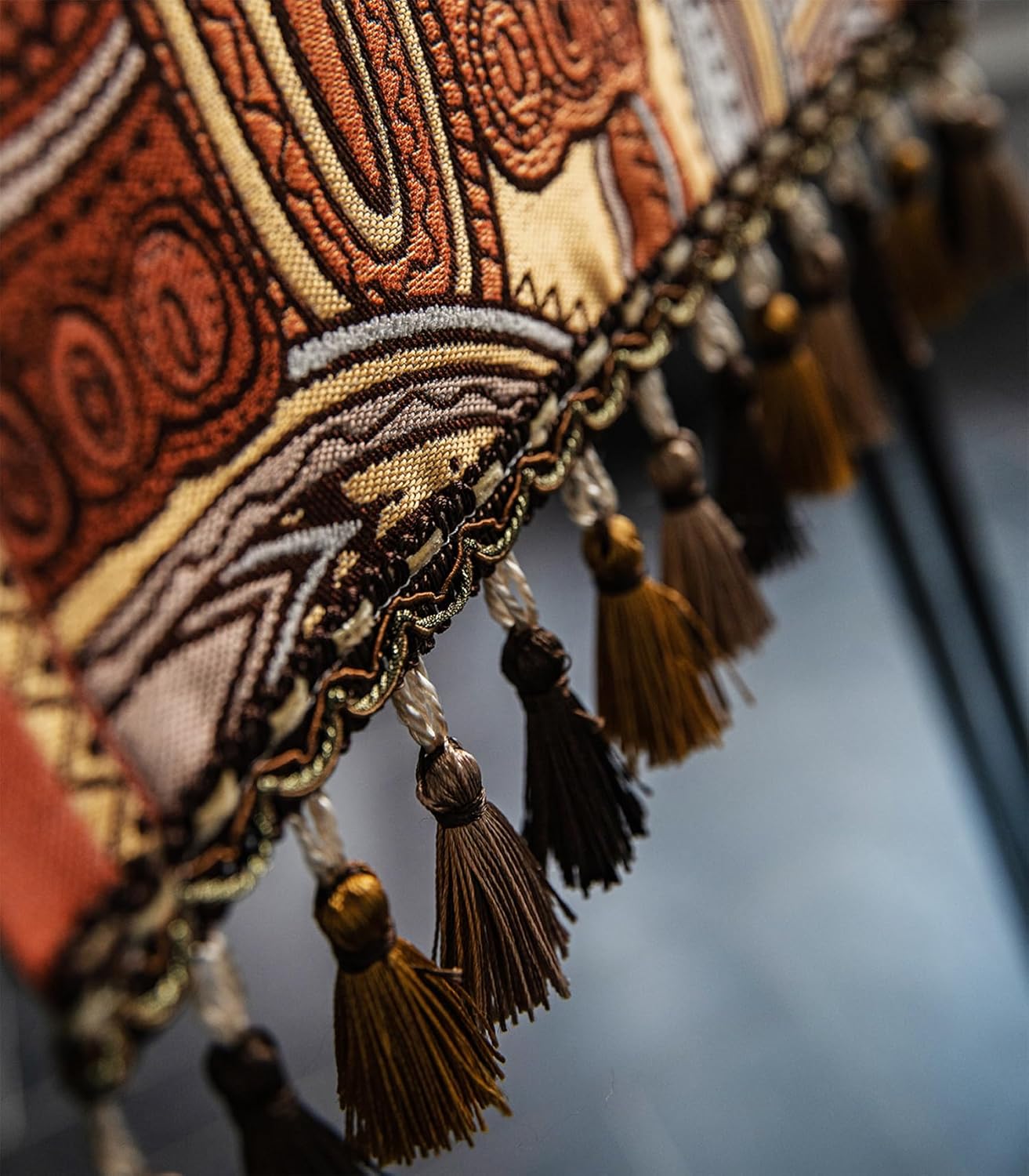 13×72 Inch Table Runner, Retro-Luxury Tassels Series for Kitchen Dining Table Holiday Decoration (Spiral Arts)