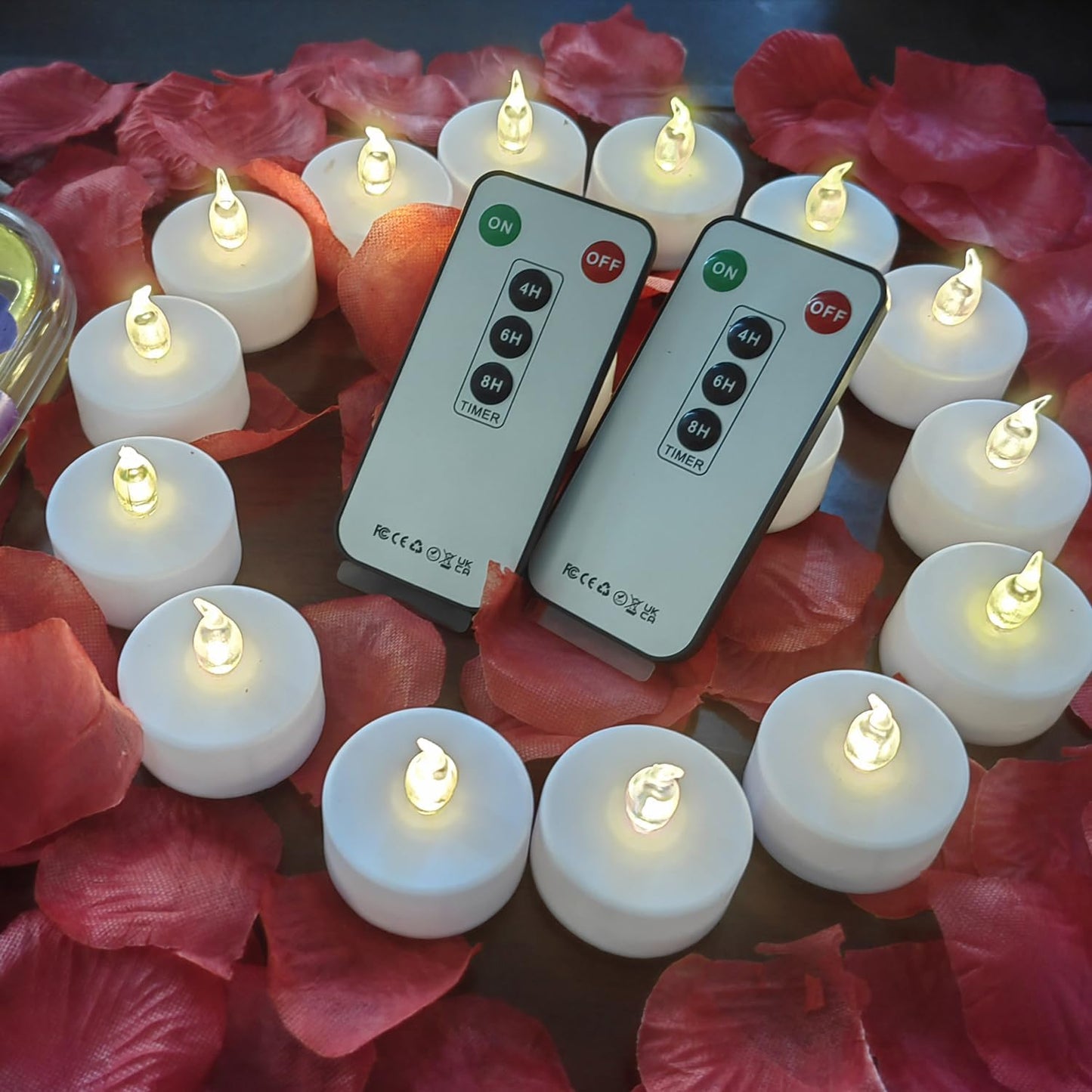 Tea Light Candles with Remote Control,Flickering Flameless LED Candle,Long Lasting 400+Hours,Battery Operated,with Timer for Home Decoration Seasonal &Festival Celebration WarmWhite (50pcs)