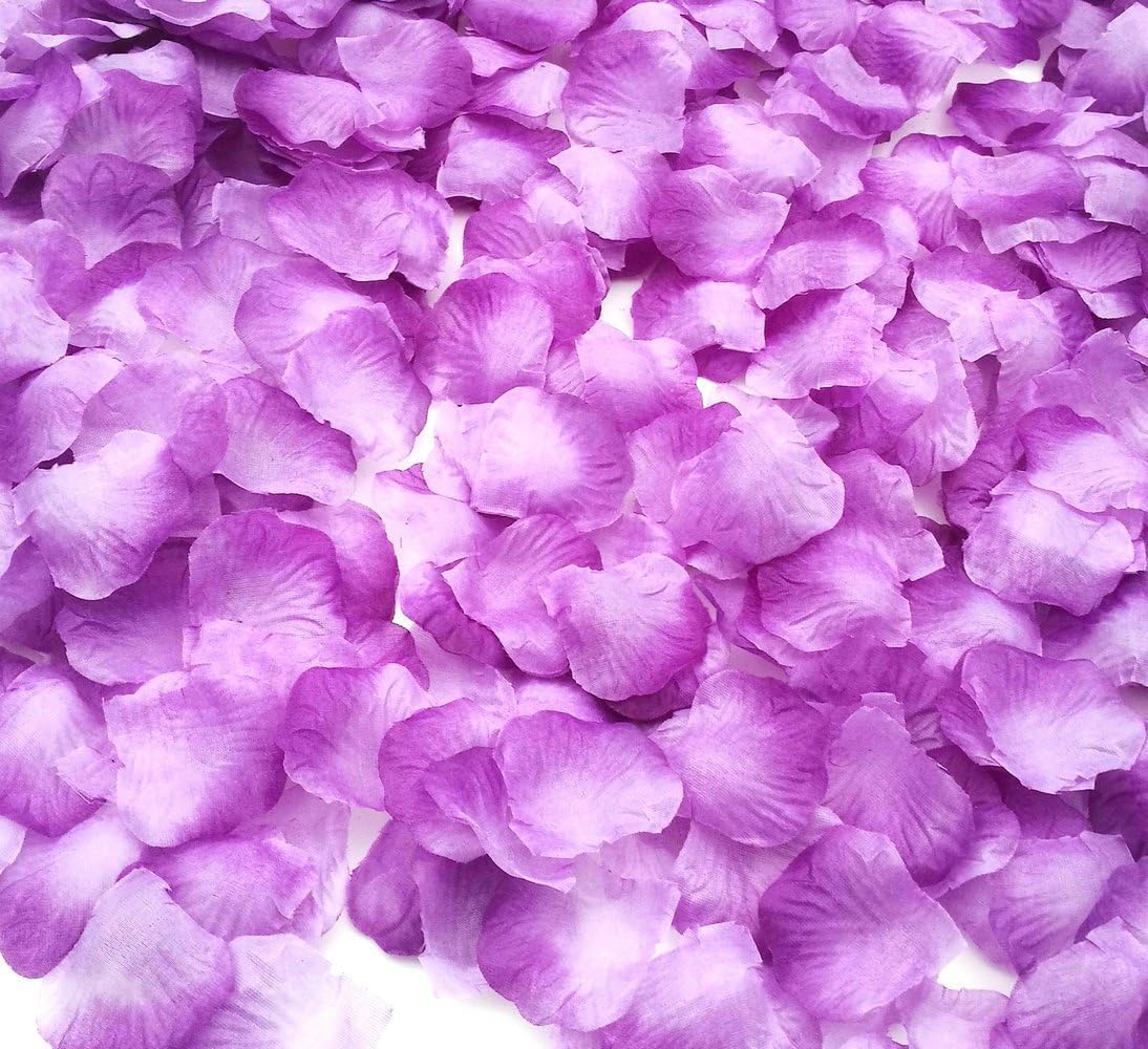 CODE FLORIST 1100 PCS Light Purple Silk Rose Petals for Valentine's Day,Romantic Night,Wedding,Proposal Anniversary Flower Decorations(Separated,Scented)