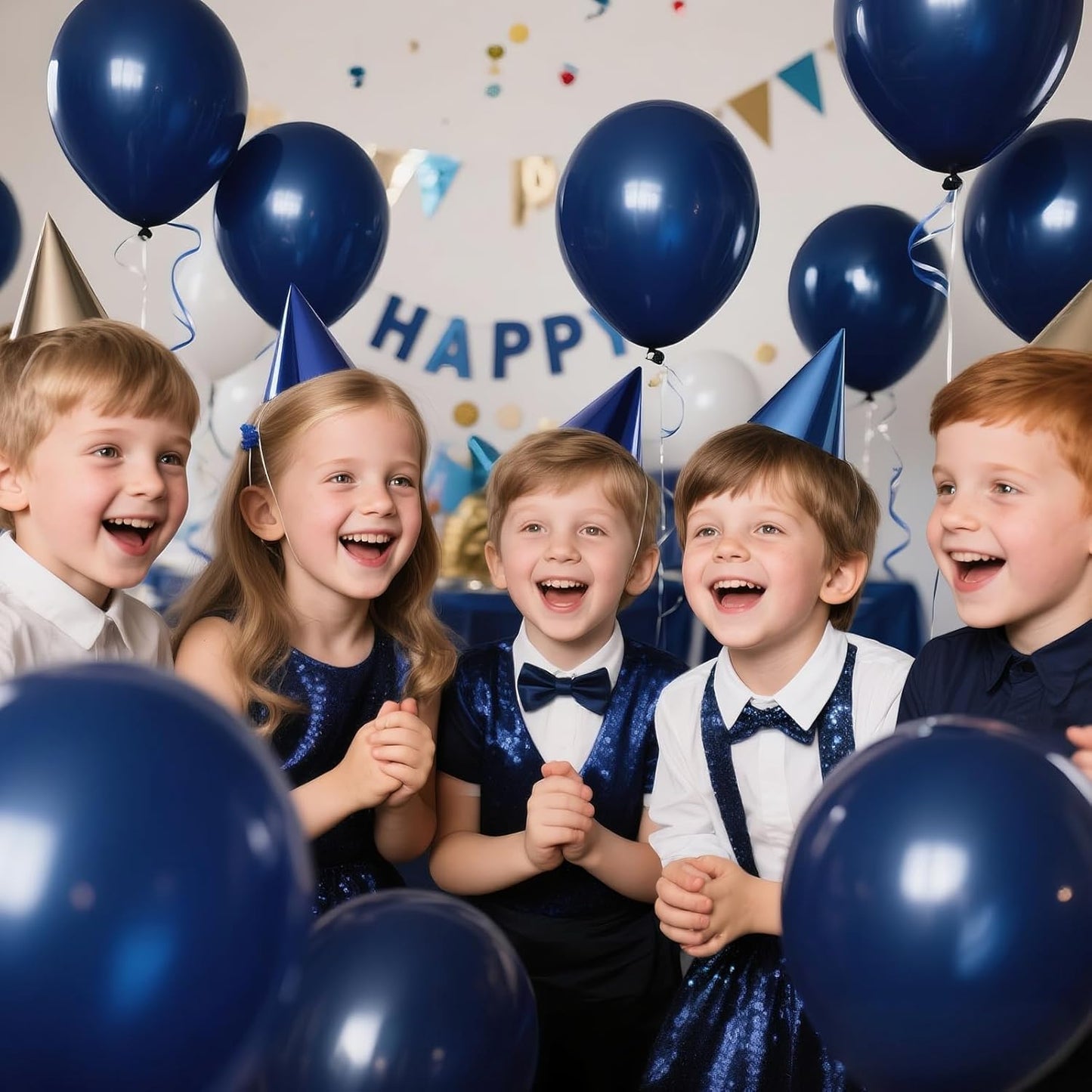 KAWKALSH Navy Blue Balloon 12 Inch, 110pcs Latex Party Balloons Helium Bright Color for Birthday Baby Shower Wedding Party Supplies Arch Garland Decoration