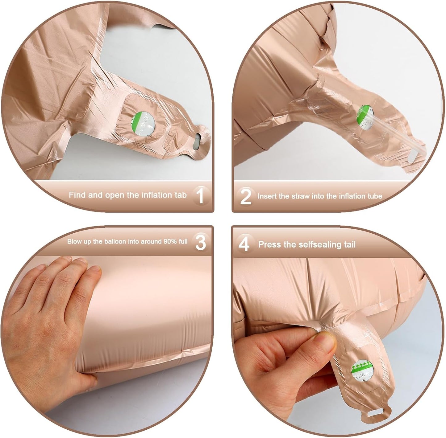 Big 40 Inch Light Brown 2 Number Balloon Birthday Decoration, 2026 Light Brown Number 2 Helium Balloons 12 20 22 23 24 26 28 32 42 Celebration, Boy Girl Baby Anniversary Party Graduations Supplies