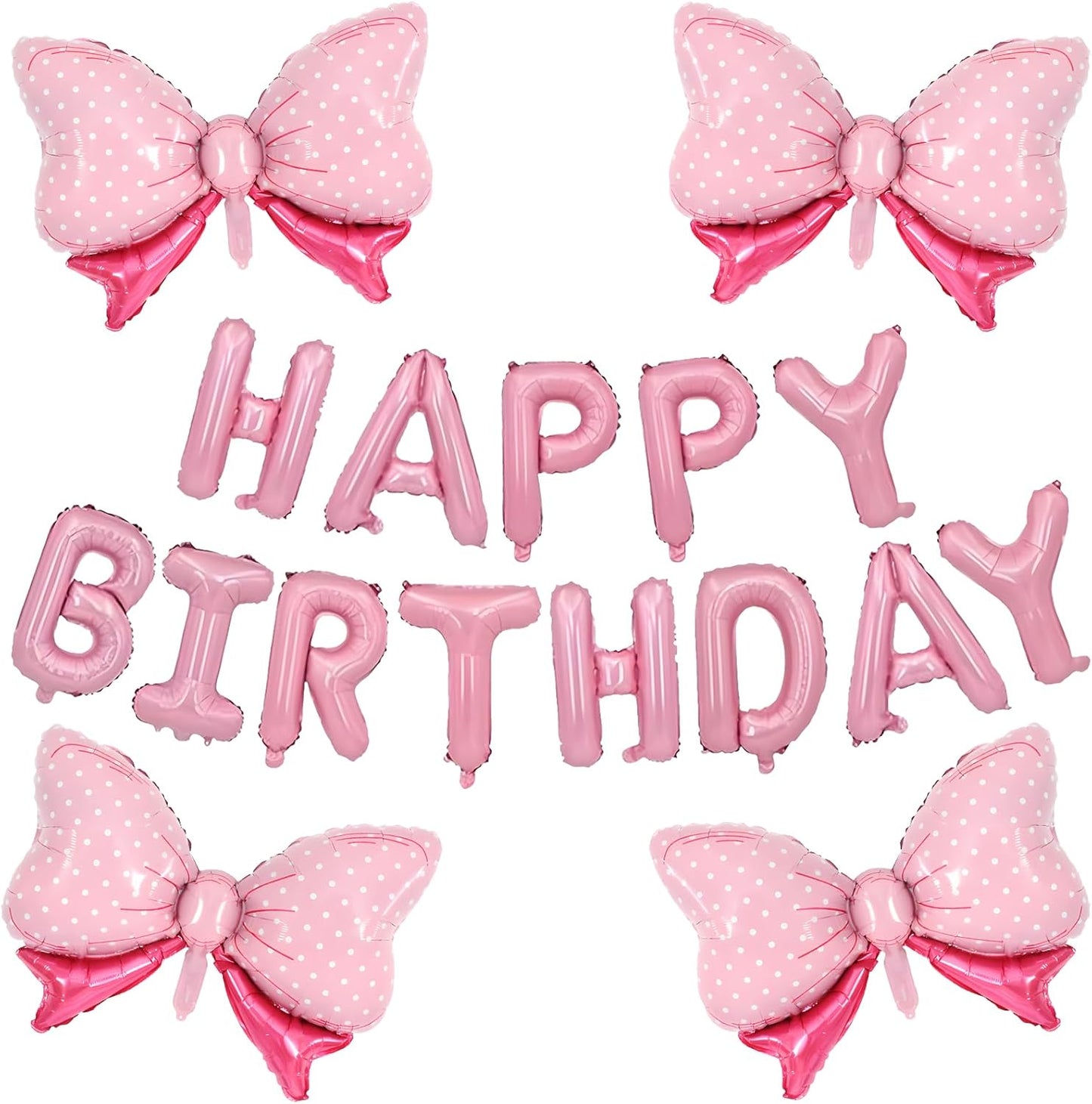 36 Inches Bow Foil Balloon Huge Bowtie Pink Balloon for Baby Shower, Wedding, Kids Theme Party Decoration (Pink 7)