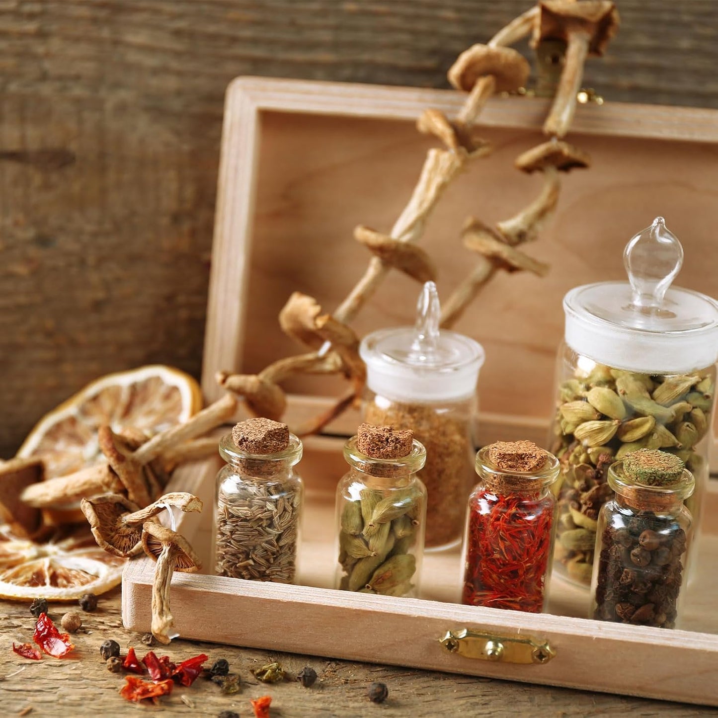 uxcell 10Pcs Mini Glass Bottles with Cork Stoppers, 5ml Small Clear Bottles Glass Empty Jars Vials for DIY Crafts Party Wedding Decor Favors