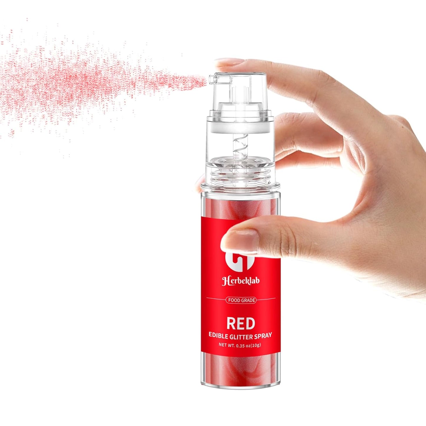 Red Edible Glitter Spray - 10g Edible Red Glitter for Cakes Food Grade Shimmer Powder Cake Sprinkles for Cookie Decorating Chocolate Strawberry
