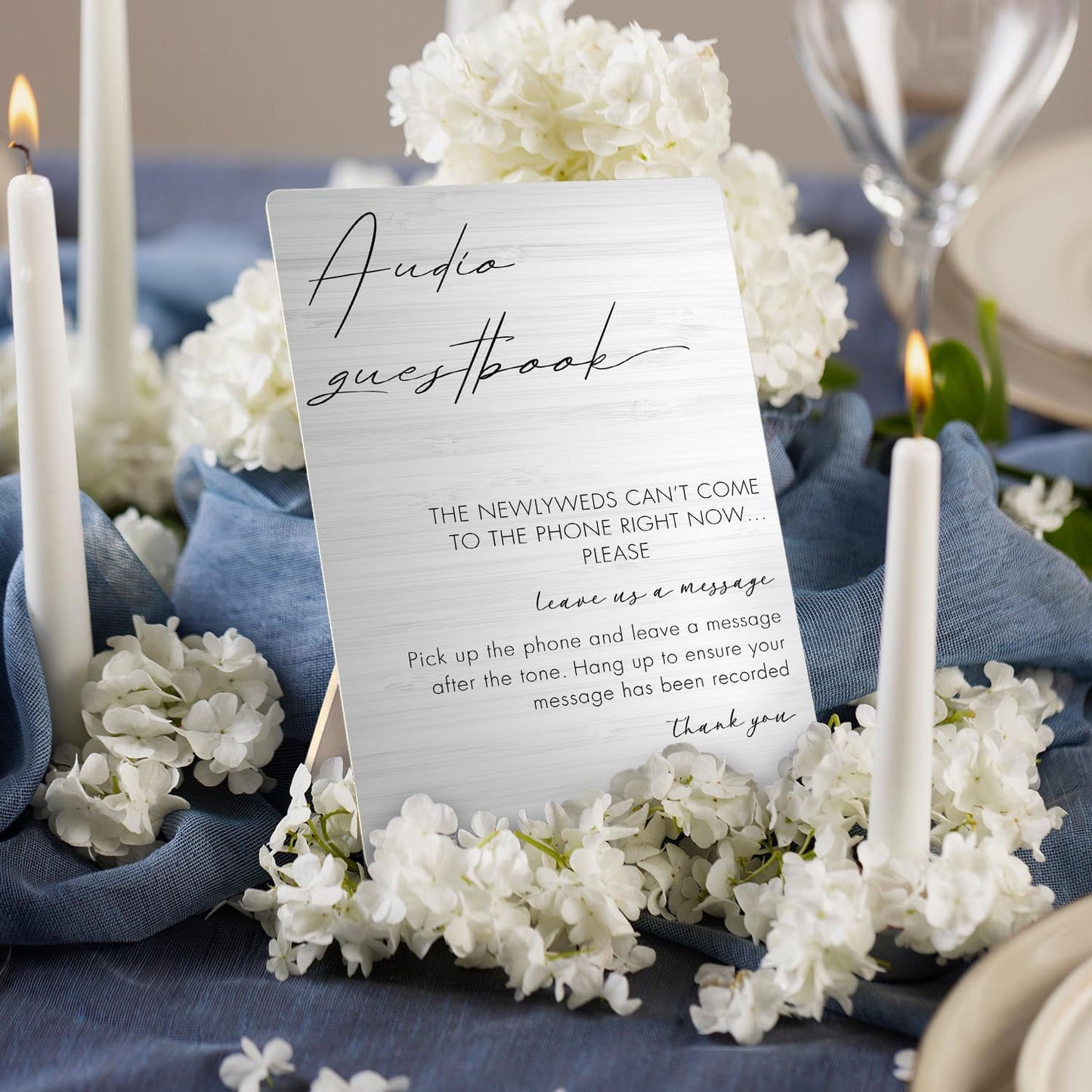 Audio Guestbook Sign, Wedding Guestbook Wooden Sign Stand 5x7inch, Message Audio Guest Book Wedding Sign Stand, Wedding Signs for Reception, Wedding Table Decorations, Wedding Table Sign