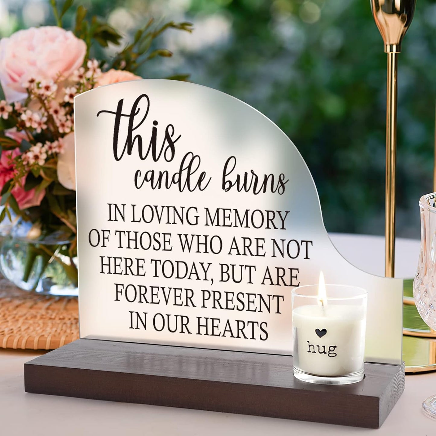 in loving memory wedding sign,wedding decorations,memorial candle,in memory of loved one gifts,wedding signs for ceremony and reception,fall wedding decorations,yahrzeit memorial candles,