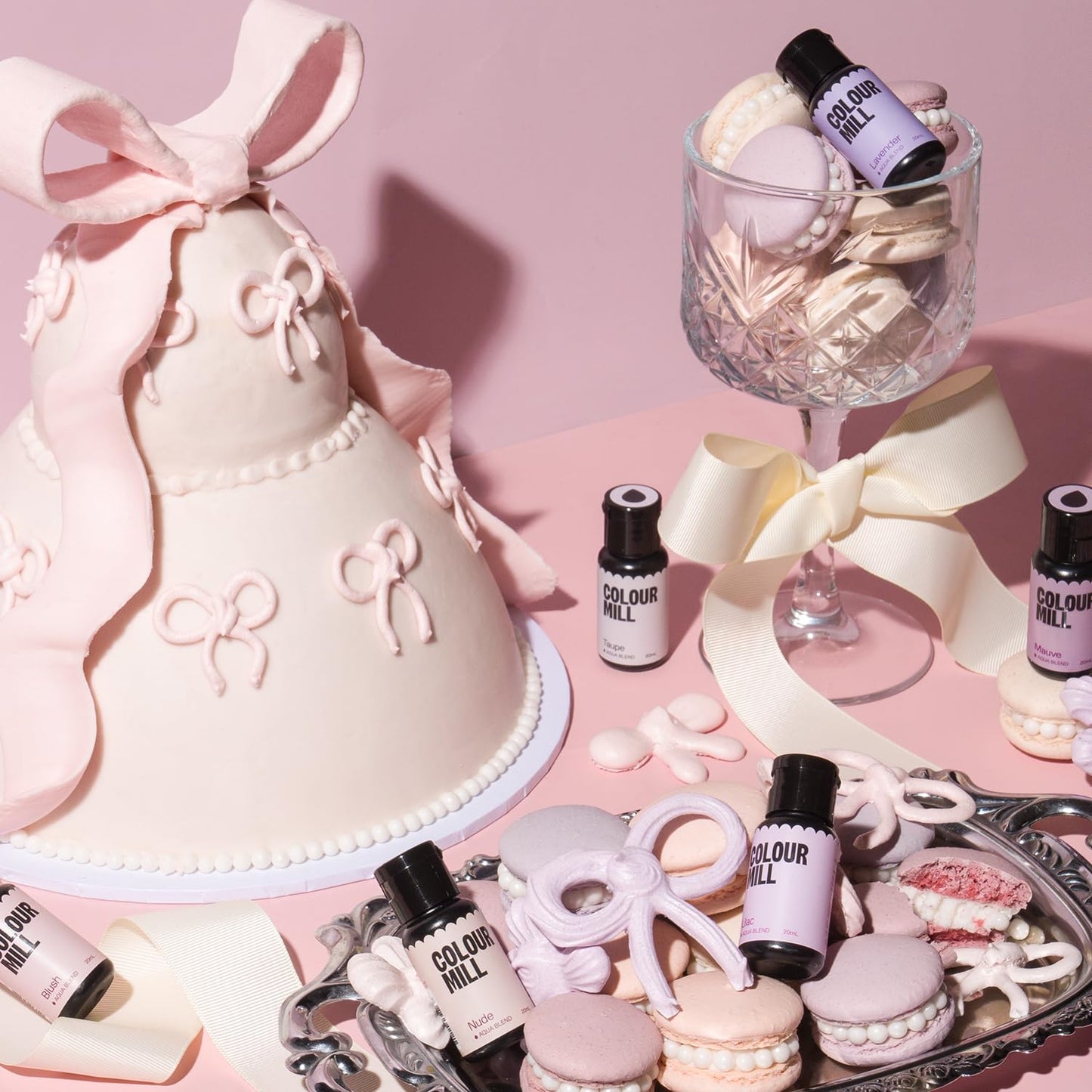 Colour Mill Bridal Pack Aqua Blend Water-Based Food Coloring, 20 Milliliters Each of 6 Colors: Blush, Lavender, Lilac, Mauve, Nude and Taupe