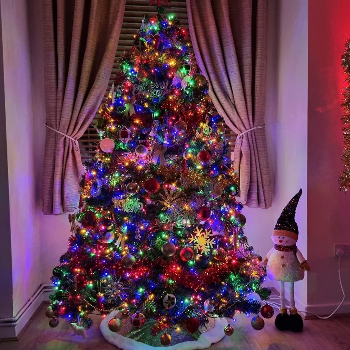 YEGUO Christmas Lights, 165ft 500 LED String Light Multicolor, Green Wire Plug in for Indoor Outdoor