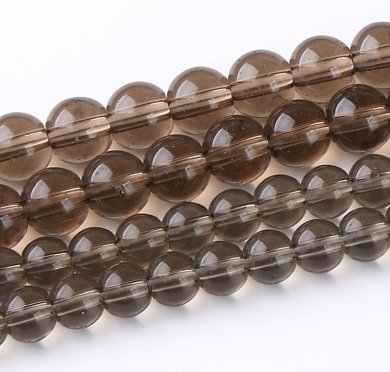 Tawny Glass Stone Beads Gemstone Round Crystal Energy Jade Beads Stone Beads for Jewelry Making DIY Bracelet Necklace Jewelry Making 1 Strand 15.5inch 66PCS 6MM