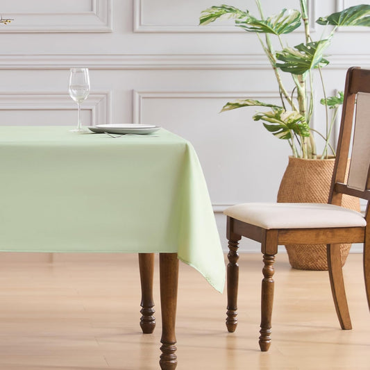 VidaFete Tablecloth 60*120inch Rectangle Table Cloth Polyester, Stain Wrinkle Resistant Polyester Dining Table Cover for Kitchen Dinning Party Wedding Rectangular Tabletop Buffet Decoration(Sagegreen)