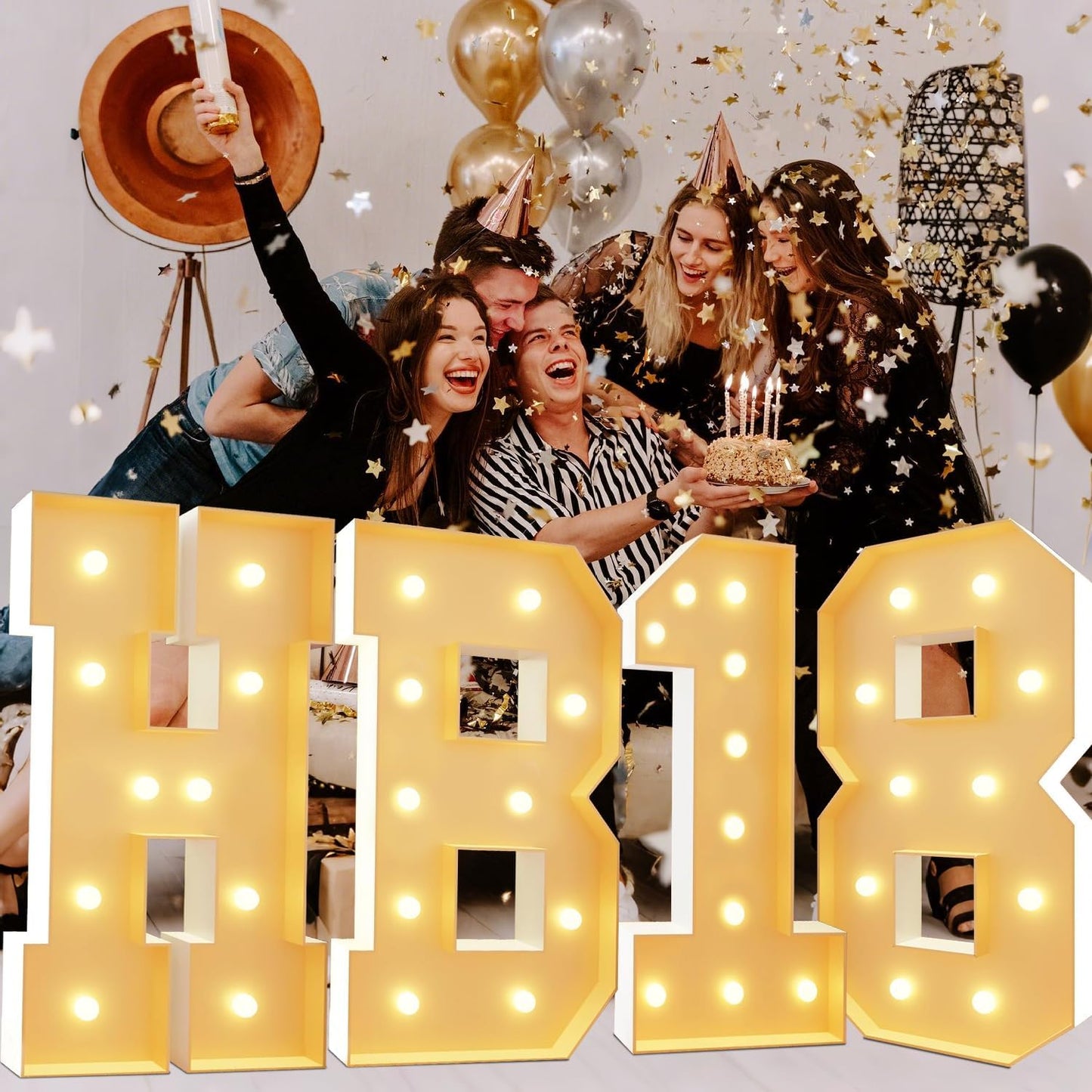 3FT LED Light Up Marquee Letter O – DIY Party Decor for Wedding, Birthday, Baby Shower, Christmas, Anniversary – 36 Inch Tall Alphabet Sign for Home, Stage, Photo Booth, Café, Classroom