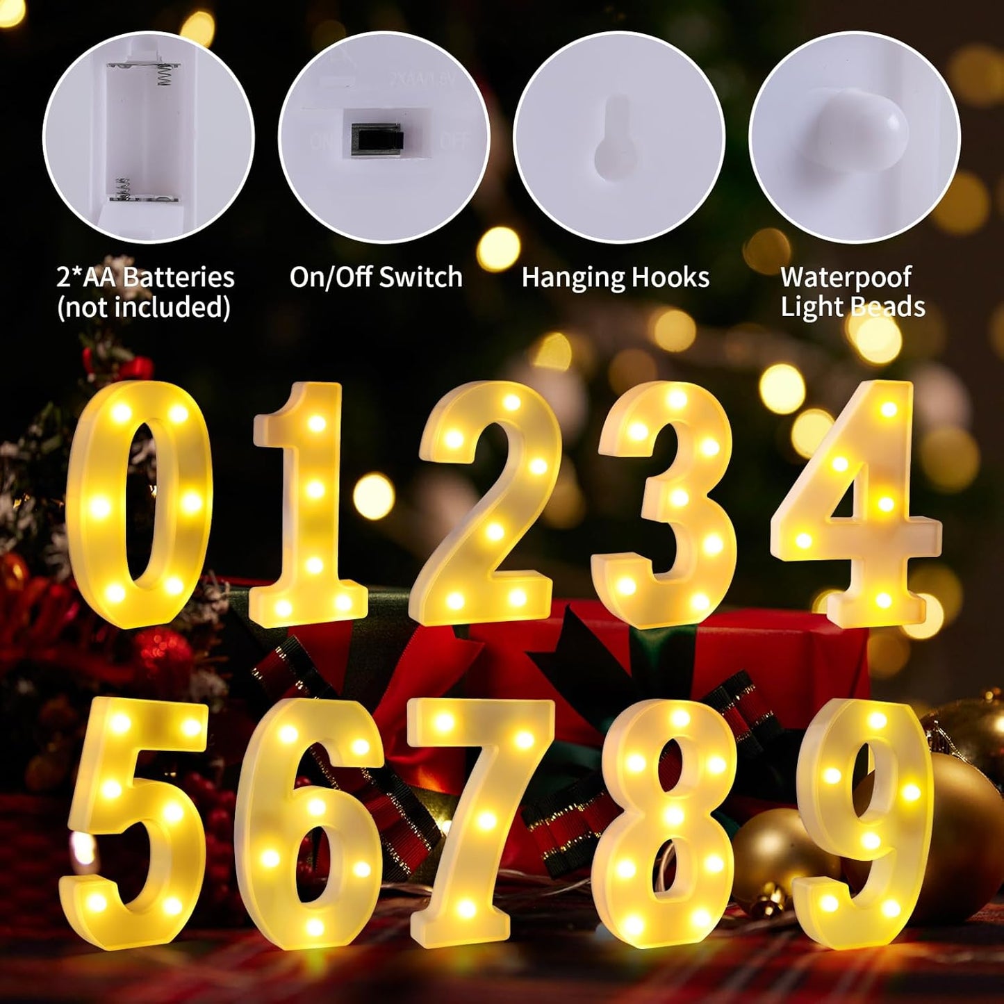 6th Birthday Decorations for Girls and Boys,6 Year Old Birthday Decorations for Centerpieces Table,Light Up Numbers 6 Sign Led for Party Backdrop Wall Decor for Wedding Anniversary Home