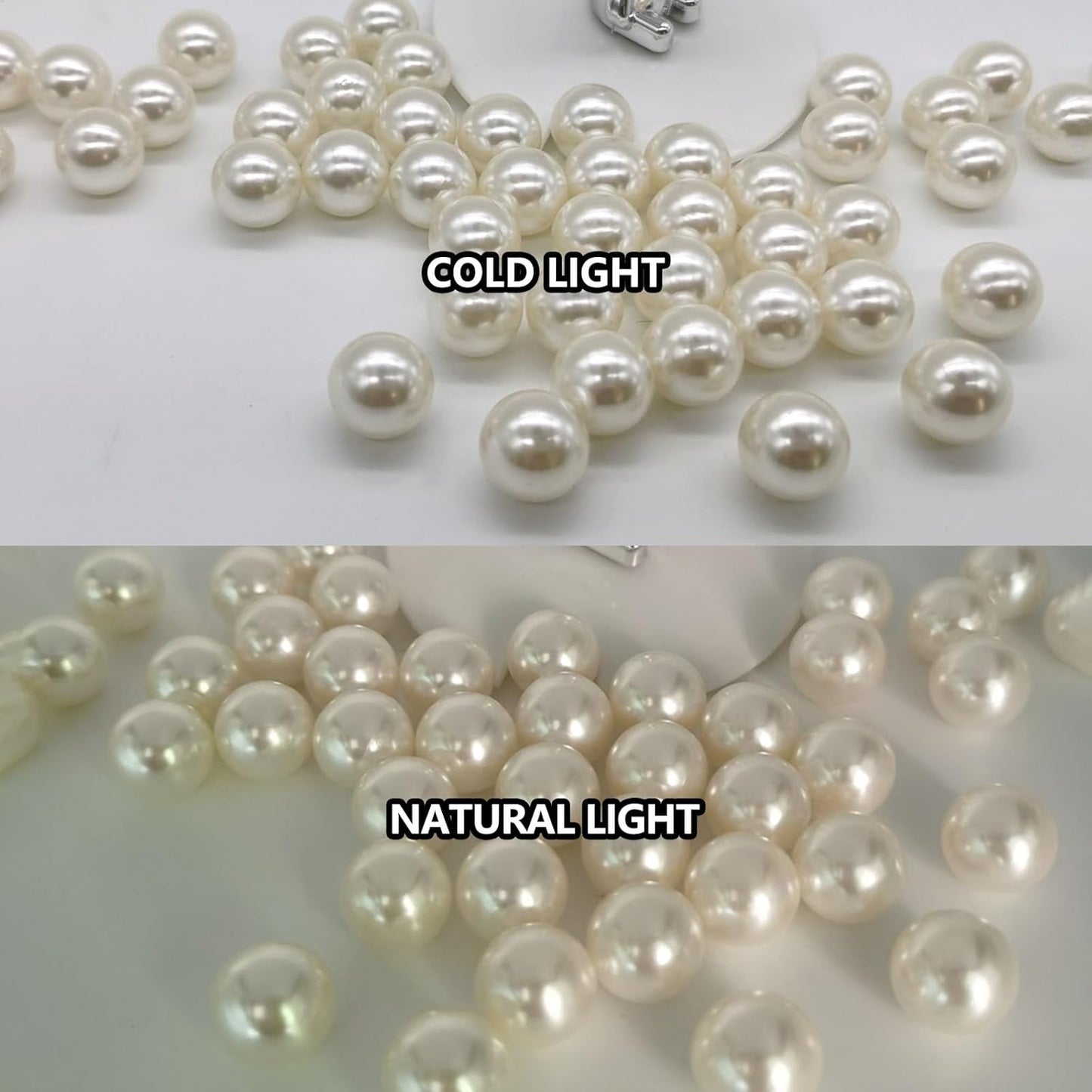 100PCS Milk White Faux Pearls Beads for Centerpiece Vases, Vase Filler Faux Pearls, No Holes Filler Beads for Party Anniversary Birthday Wedding Table Decor, 14/20/30mm