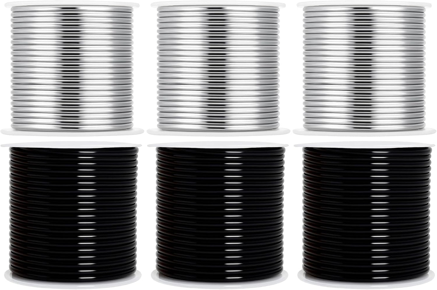 Mandala Crafts 13 Gauge Anodized Aluminum Craft Wire for Jewelry Making - 300 FT Colored Flexible Silver Black Wire - Bendable for Bonsai Armature Crafting Sculpting