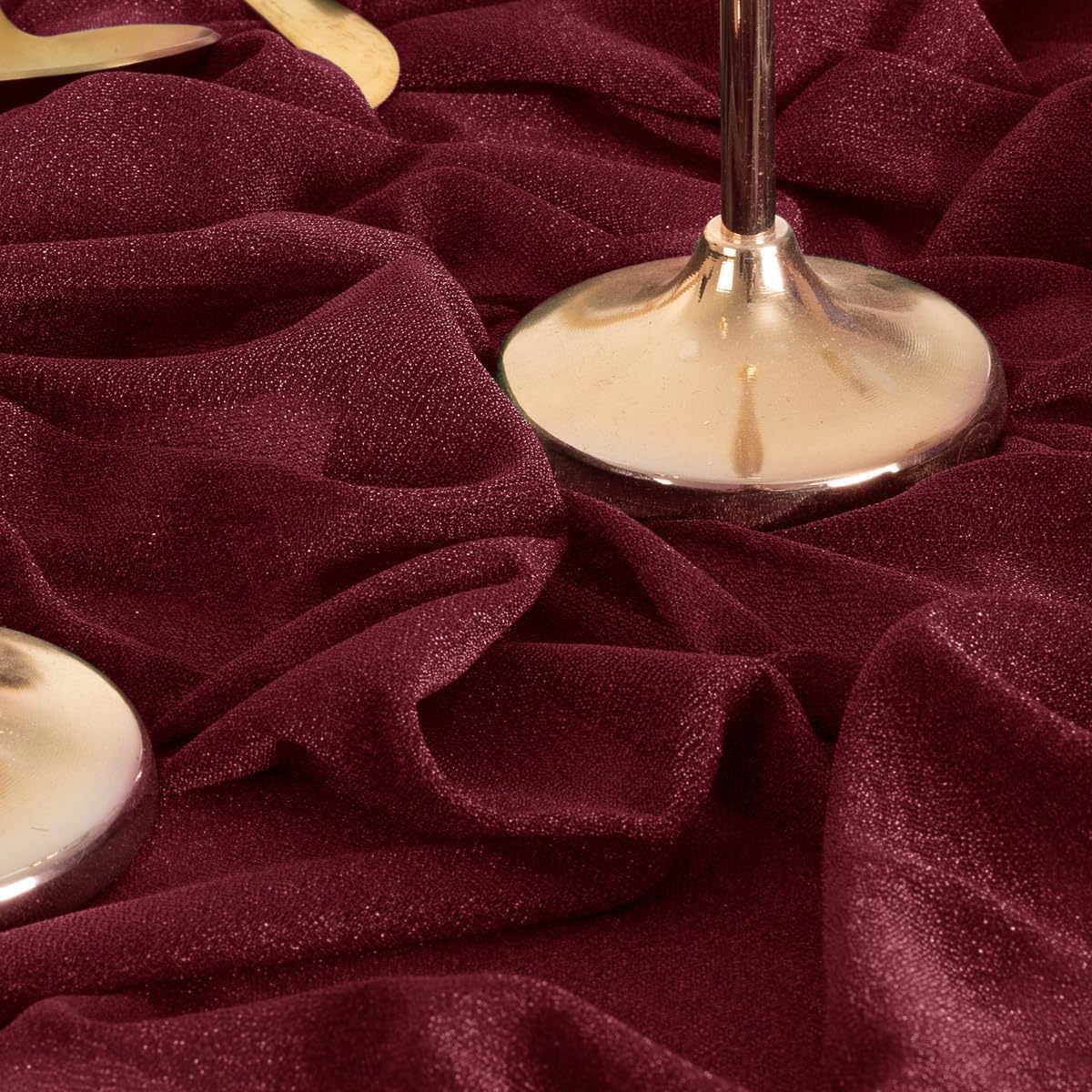 MLMW Christmas Wedding Arch Draping Fabric 2 Panels 29" x 20Ft Burgundy Sheer Wedding Arch Backdrop Drapes Outdoor Curtain for Ceremony Party Background Ceiling Decor