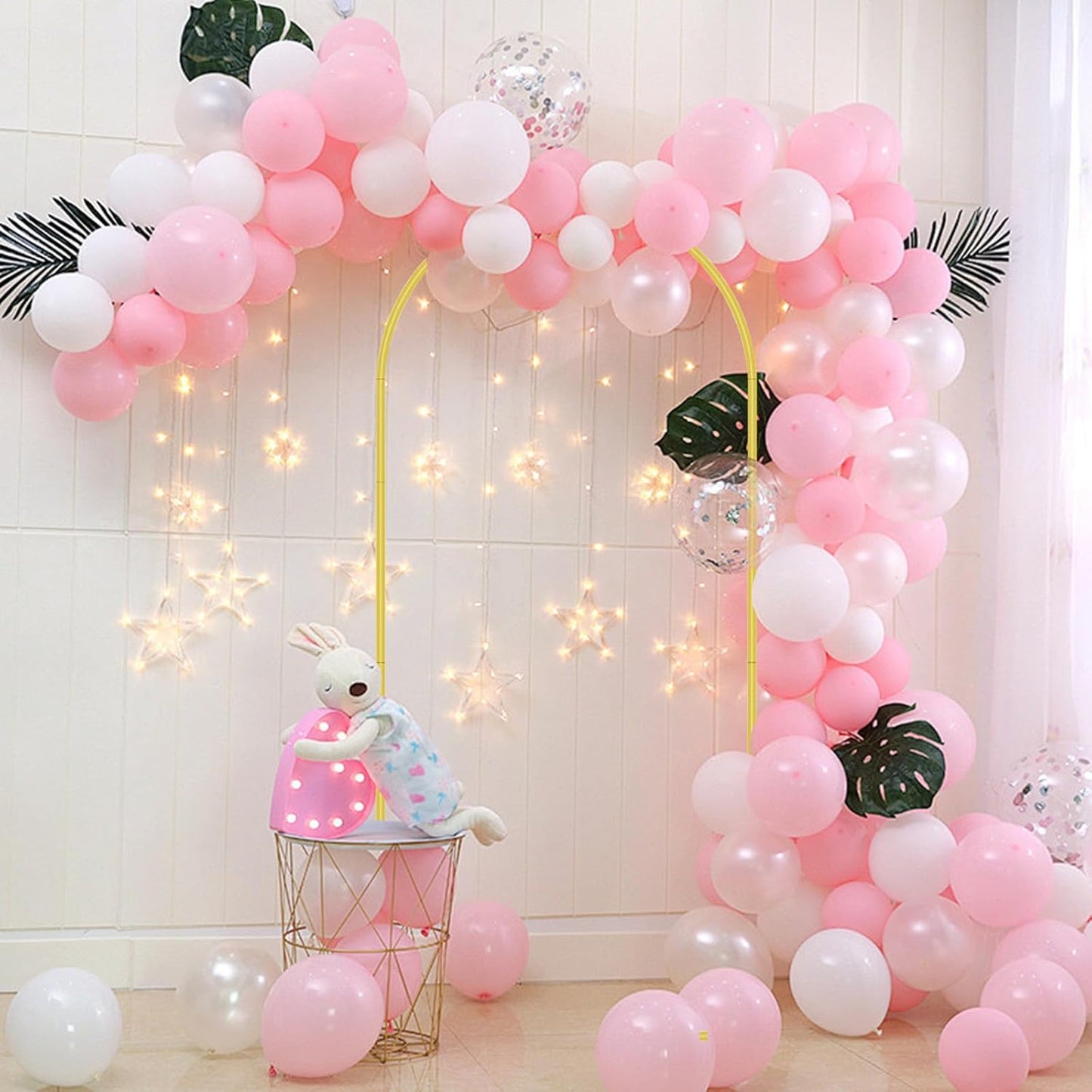 6 FT Metal Arch Backdrop Stand, Wedding Arch Frame for Parties, Birthday, Baby Shower, Graduation, Wedding, Bridal Shower, Arch Decoration of Garden, Floral, Balloon