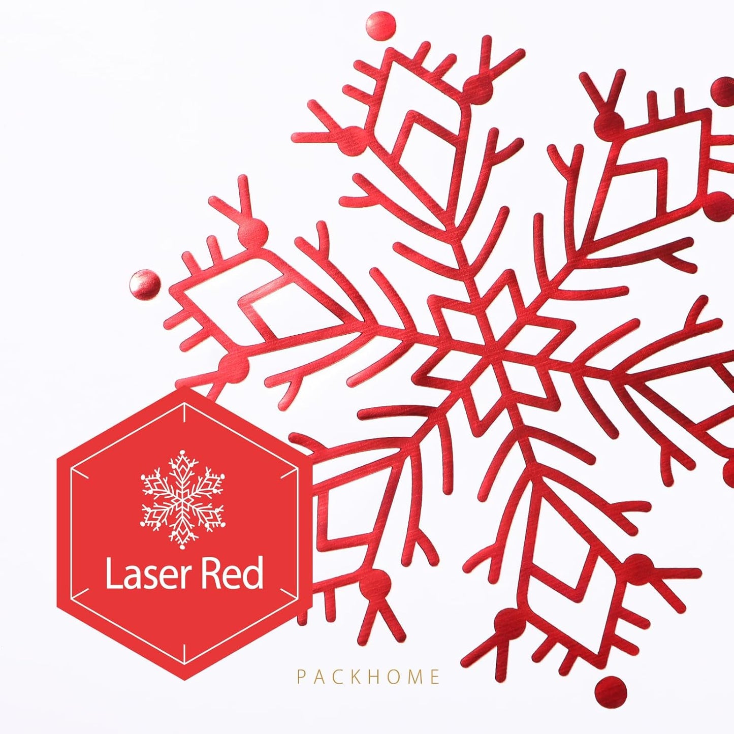 PACKHOME 6 Christmas Gift Boxes 13x9.7x3.4 Inches, Large Gift Boxes with Lids, Sturdy Shirt Boxes with Magnetic Lids for Wrapping Gifts (Red Snowflake Pattern)