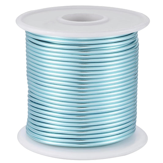 12 Gauge Ice Blue Aluminum Craft Wire (105FT) - Anodized for Jewelry Making, Beading Floral, Plant Gardening, Sculpting & Modeling Craft Wire (Ice Blue #24, 2mm)