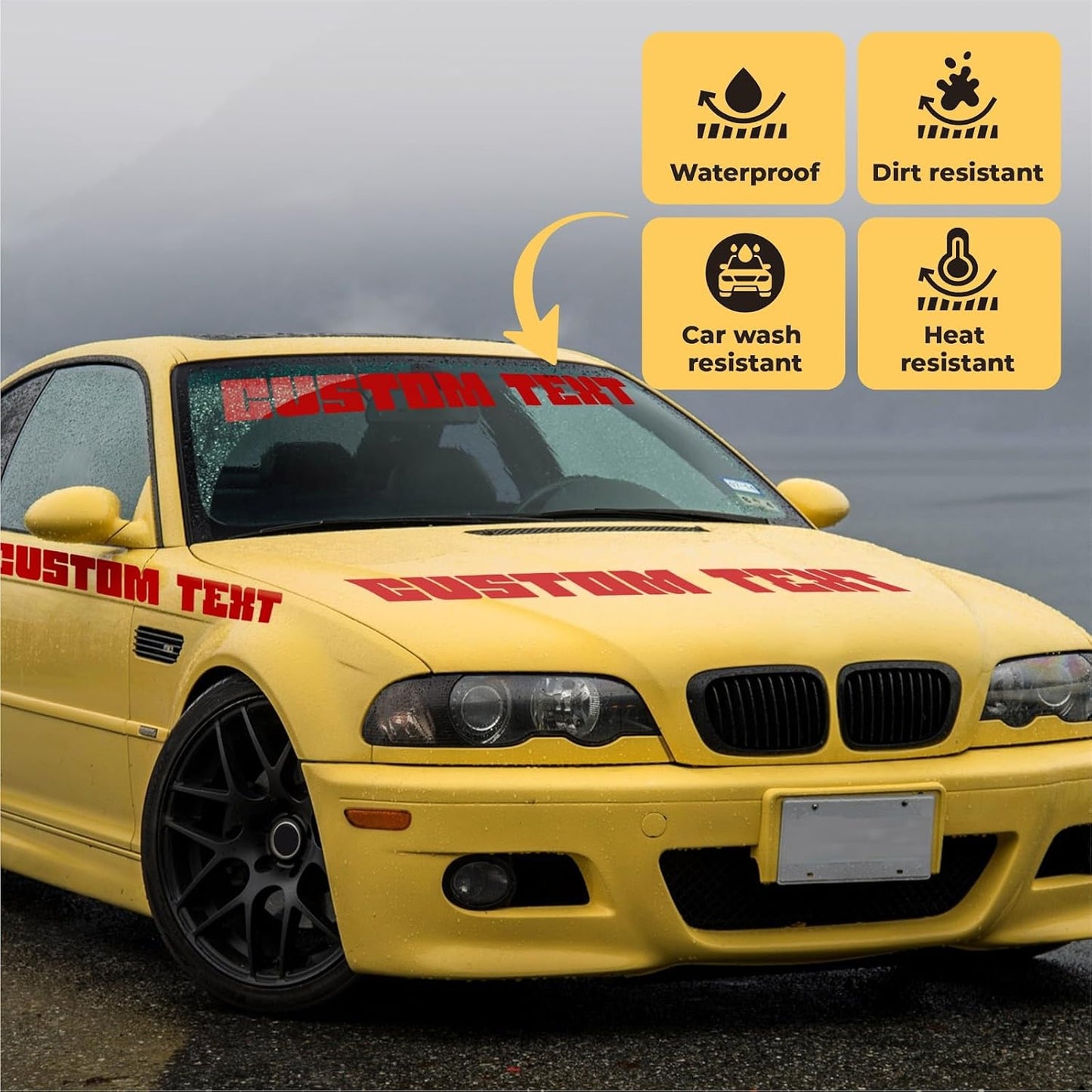 Custom Decals for Cars - Personalized Vinyl Lettering Decal - Custom Vinyl Lettering for Car - Waterproof Personalized Decal Stickers - Car Lettering