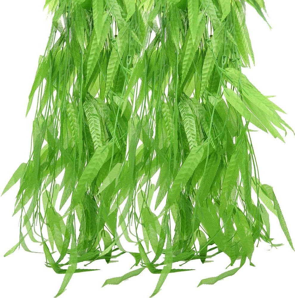 Bird Fiy 50 PCS 376 Feet Artificial Flower Greenery Wicker Rattan Vine Fake Foliage Leaf Flowers Plants Garland Garden Decoration