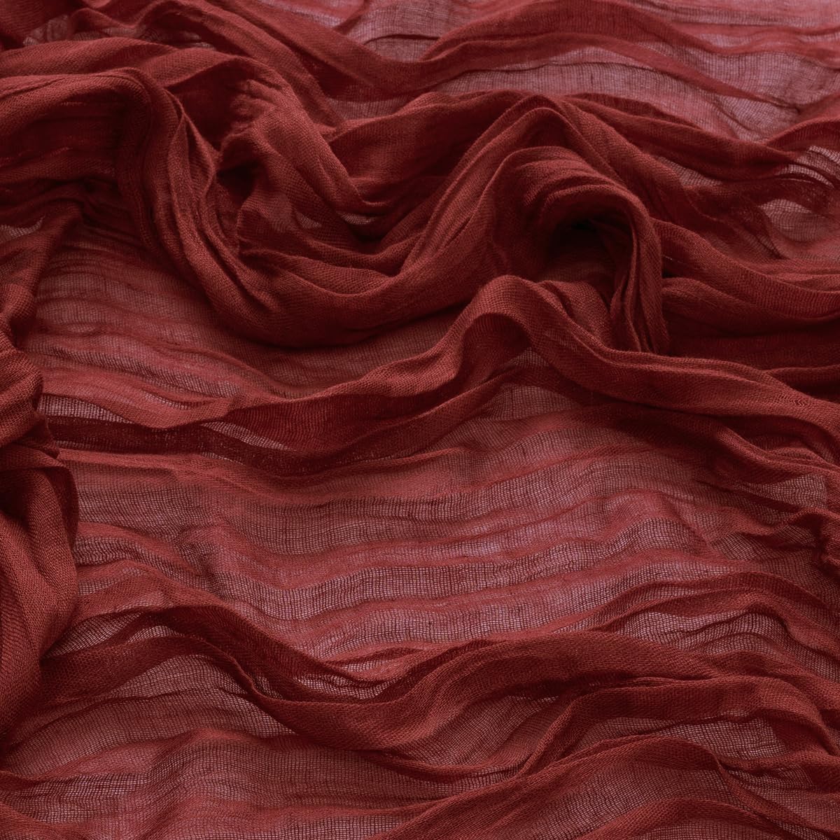 MLMW Christmas Table Runner Cheesecloth Burgundy Boho Cheese Cloth 160 inch Gauze Rustic Sheer Table Runner 13.3ft for Party Wedding Baby Bridal Shower Birthday