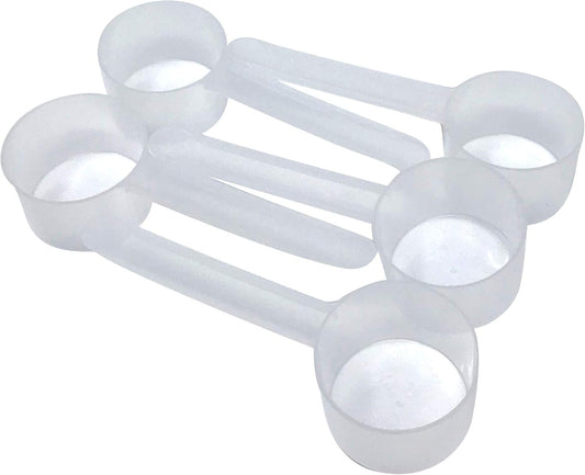 1/4 Cup (4 Tablespoon | 2 Oz. | 60 mL) Long Handle Scoop for Measuring Coffee, Pet Food, Grains, Protein, Spices and Other Dry Goods (Pack of 5)