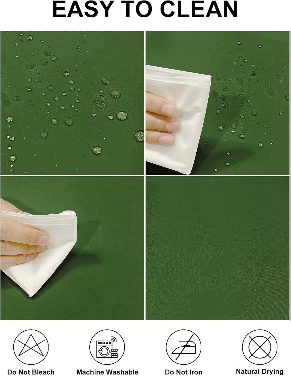 Fokitut 2 Pack Waterproof Round Tablecloth, 70 Inch, Stain Resistant and Wrinkle Polyester Table Cloth, Fabric Table Cover for Kitchen Dining, Wedding, Party, Holiday Dinner-Willow