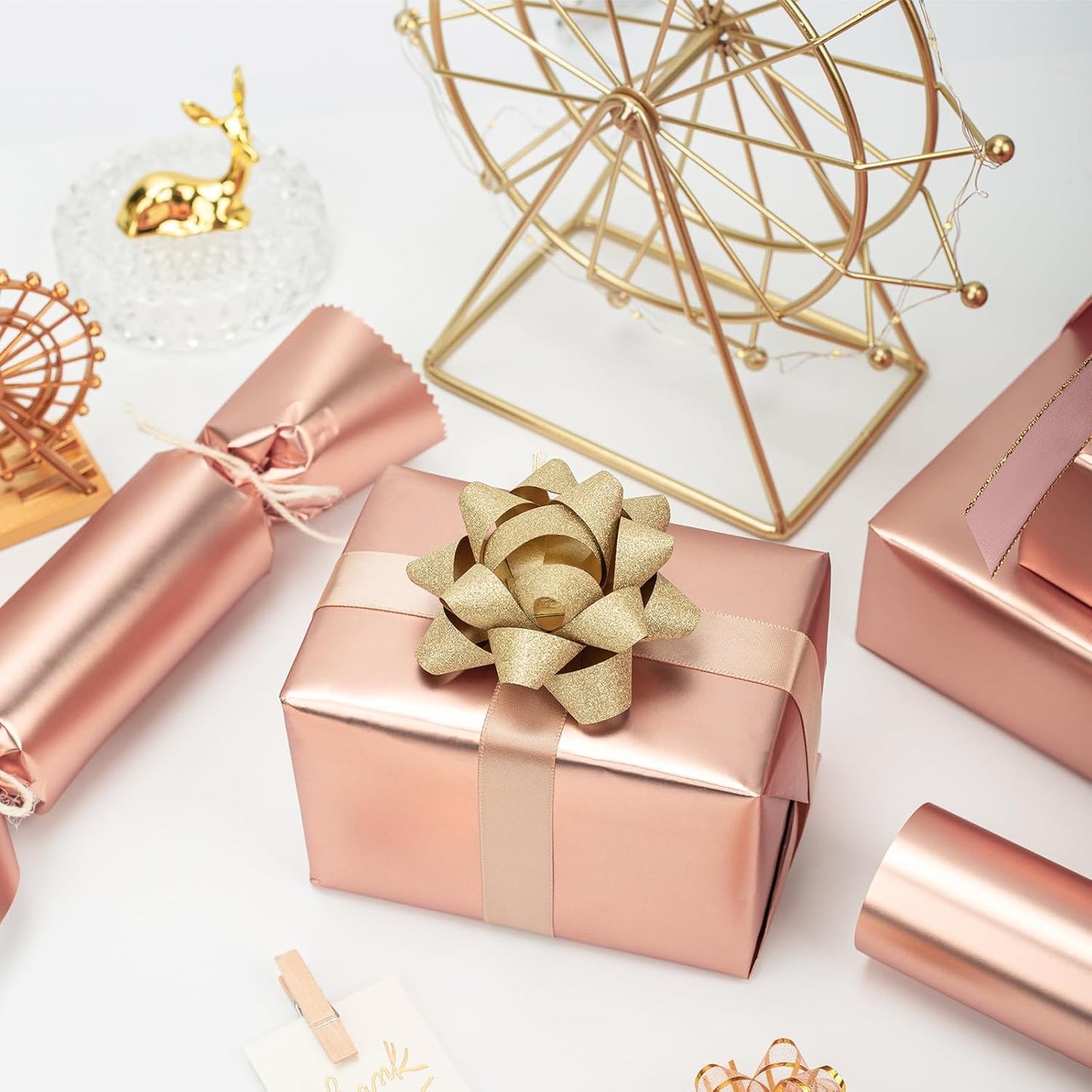 Garbendy Gift Wrapping Paper Roll-Solid Color Pearly-Lustre Paper,Perfect for Wedding, Valentine's Day,Birthday, Christmas,Baby Shower, Party - 17 Inch X 33 Feet