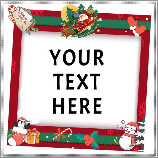 100-1000pcs Custom Stickers Merry Christmas Stickers Personalized Labels Adhesive Xmas Decorative Envelope Seals Stickers for Cards Gift Boxes(VSquare-10)