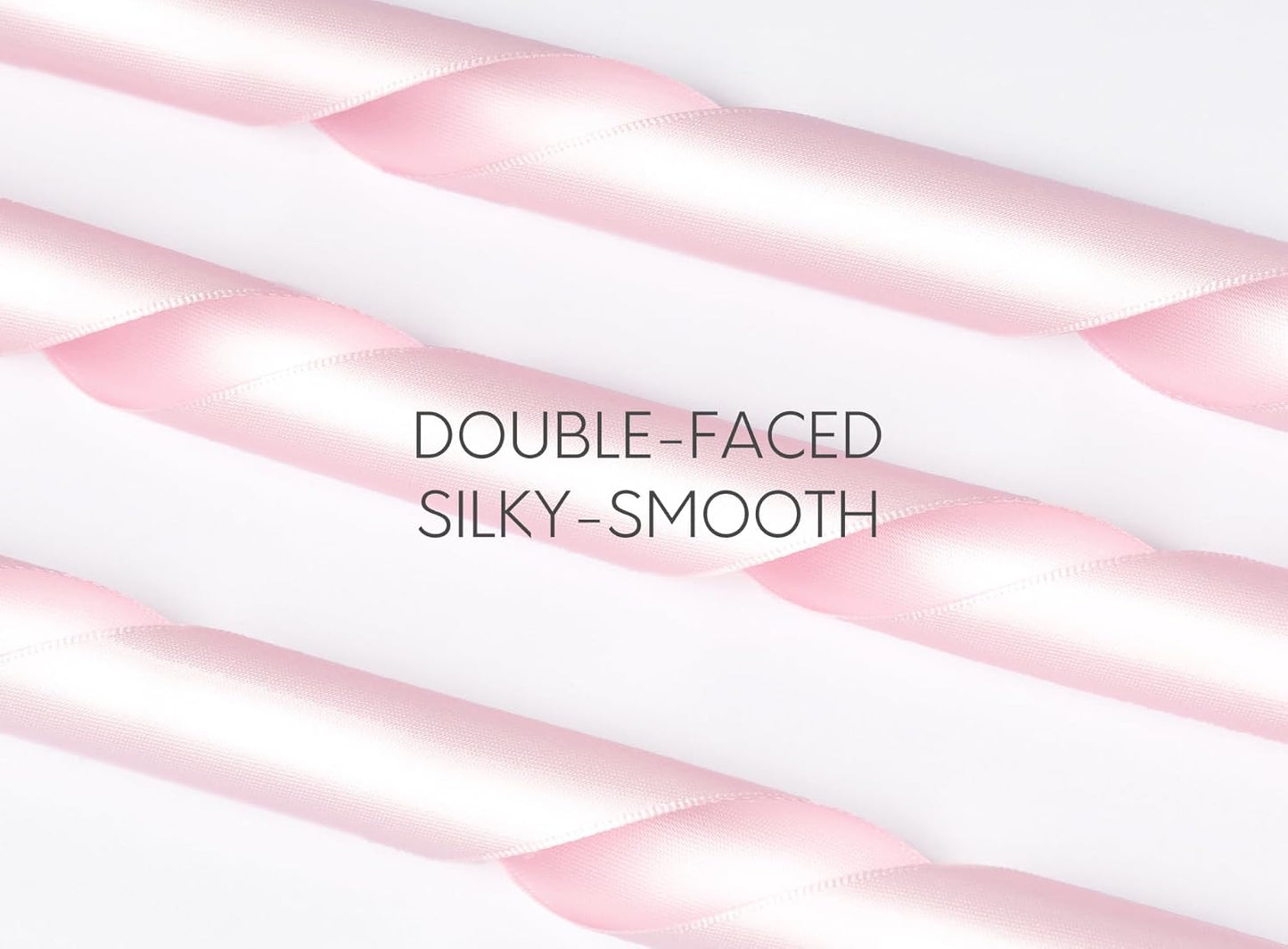 Pink Satin Ribbon for Valentines Day 1-1/2 Inch x 50 Yards Double-Faced Ribbons for Flower Bouquet Gift Wrapping Party Decor Wedding Invitation DIY Craft