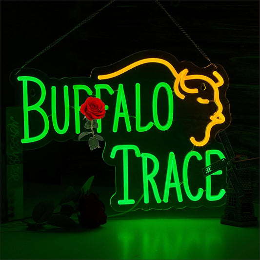 Whiskey Neon Sign for Bar Wall Decor, Buffalo Whiskey Dimmable Light Up Bar Signs for Man Cave Room Decor Bar Shop Pub Bistro Party Hotel Game Room Decor Gifts, USB Powered