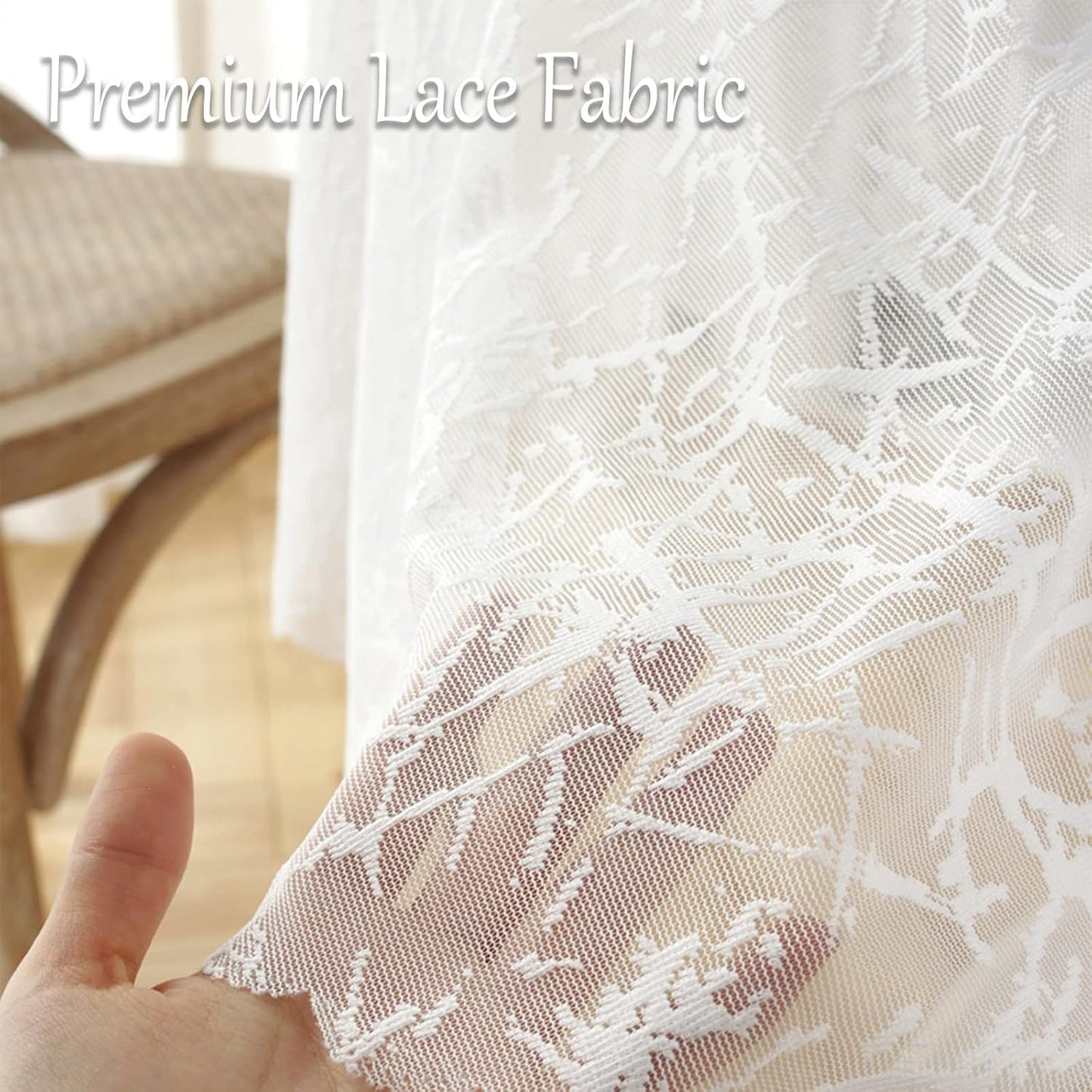 Jeloris Round Lace Tablecloth with Elegant Scalloped Bottom for Any Special Event Such as Wedding, Birthday Party, Baby Shower, Anniversary (78 inch, Style 3)