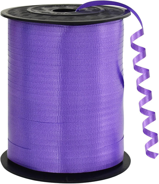 BEISHIDA 500 Yards Matte Purple Ribbon Curling Crimped Ribbon Balloon String Ribbons for Gift Wrapping Ribbon for Birthday Party Festival Art Craft Decor Florist Flowers Decoration