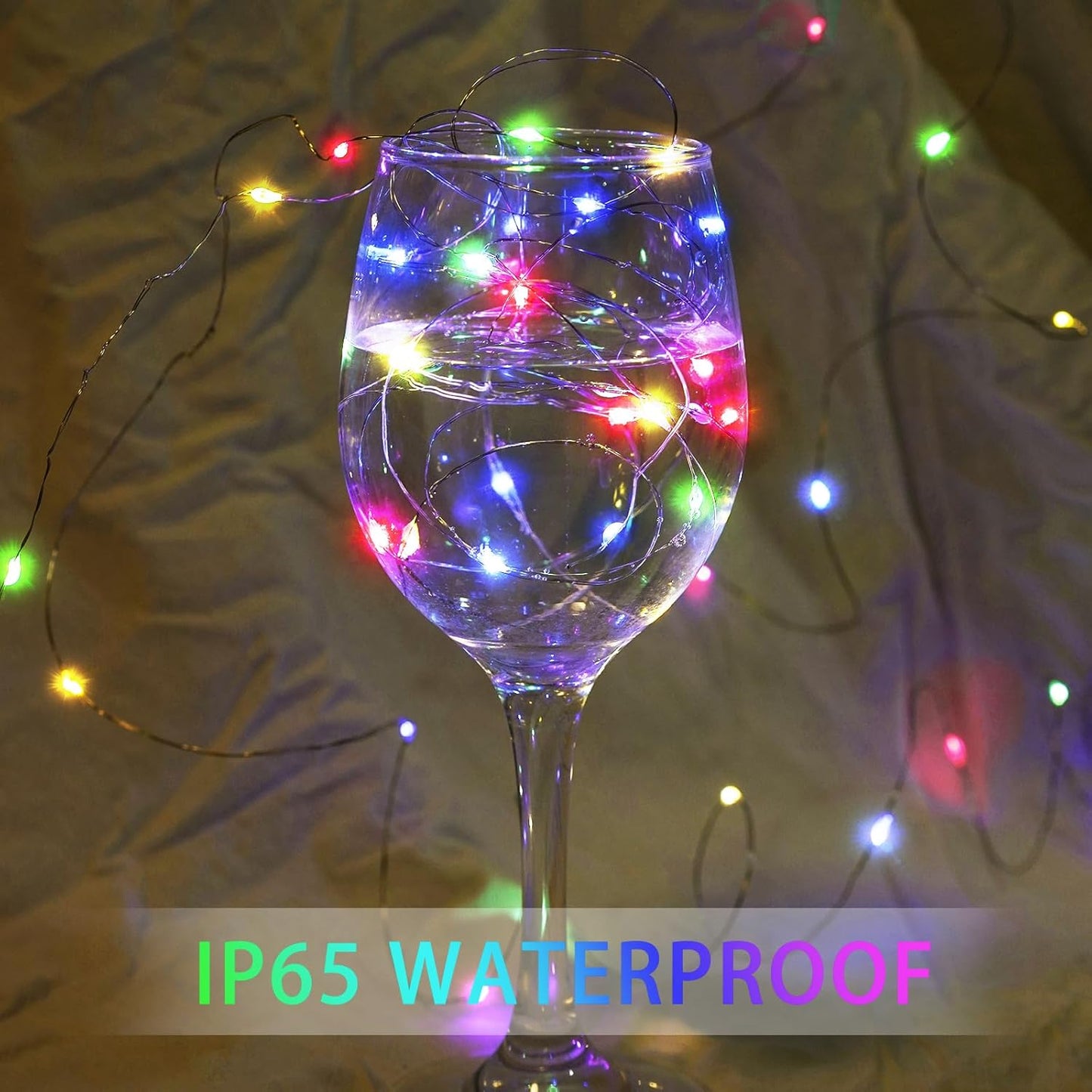 100 Pack Fairy Lights 7Ft 20 LED Twinkle String Lights 3 Modes Battery Operated Waterproof Firefly Starry for Mason Jar Party Wedding Christmas Valentines Day Table Centerpieces,Multicolor