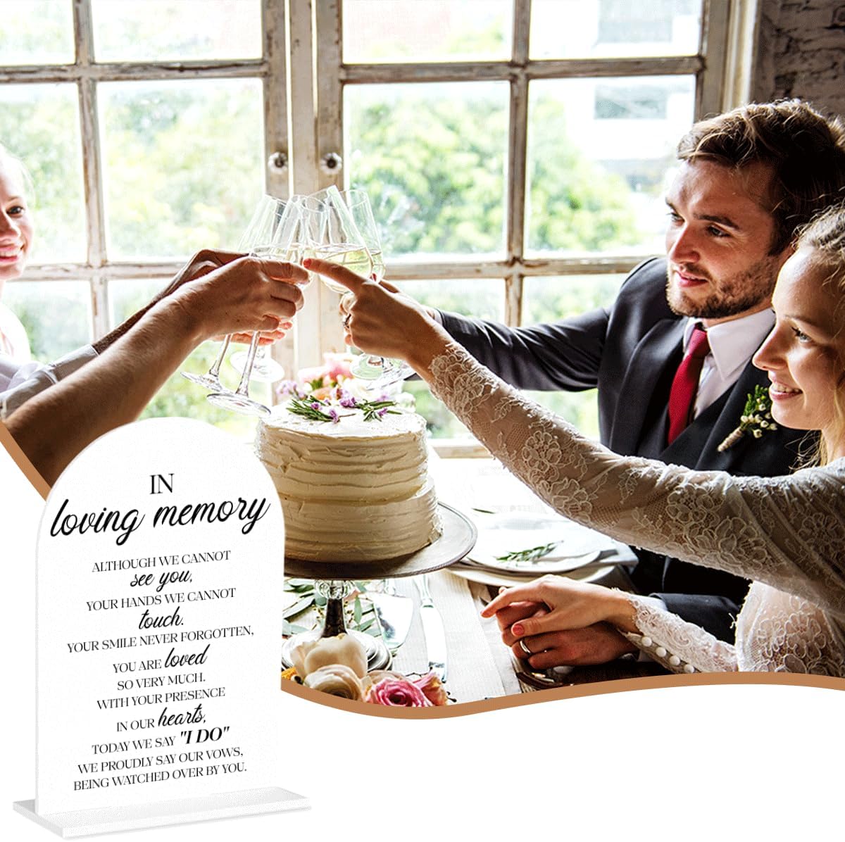 In Loving Memory Wedding Sign, In Memory Wedding Sign for Engagement Bridal Shower Decor fo Ceremony Reception Party, Weddings White Acrylic Sign