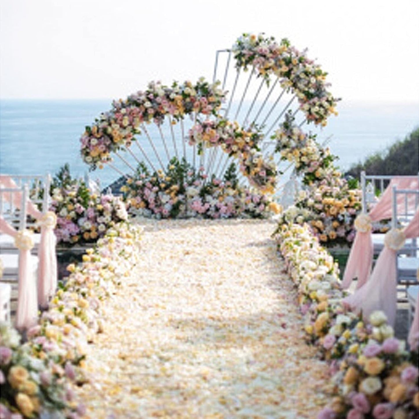 ocharzy 1000 PCS Rose Petals Artificial Flower Petals for Romantic Night, Wedding Decoration, Party, Events, Valentine Decor (Yellow)