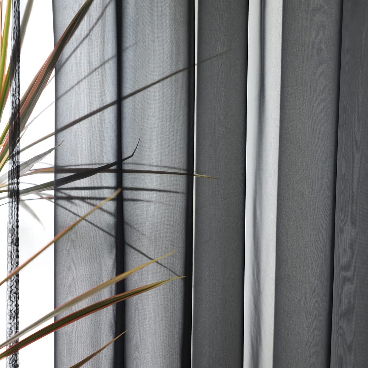 Window Black Sheer Curtains 48 Inches Width 90 Inches Long 2 Panels Sheer Curtains Clear Curtains Basic Rod Pocket Panel for Home Living Room Bedroom Kids Room Yard Patio Parlor Sliding