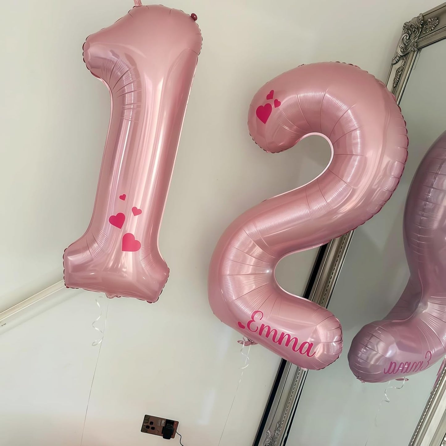 Number 15 Balloon Pastel Pink, Giant Number 1 & 5 Helium Foil Balloon for Girls 15th Birthday Decor, 40 Inch Self Inflating Mylar 15 Balloon Number for Women Anniversary Party Decorations Supplies