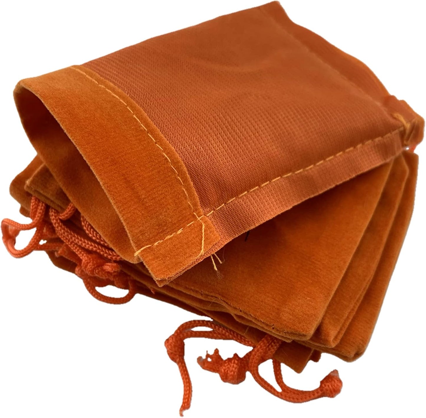 Palmhomee Pack of 48 3x4 Inch Velvet Drawstring Bags Gift Bag Velvet Pouch For Jewelry Wedding and Party Favor (Orange)