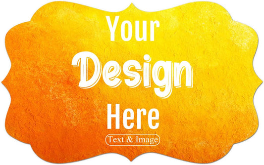 100-500 Custom Stickers Personalized Labels, Customized Stickers with Any Image Logo and Text. Custom Stickers for Business Logo Labels,etc. (Fancy Frame,3X1 Inch)